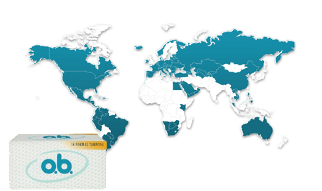 Mapa świata z portfolio o.b.®